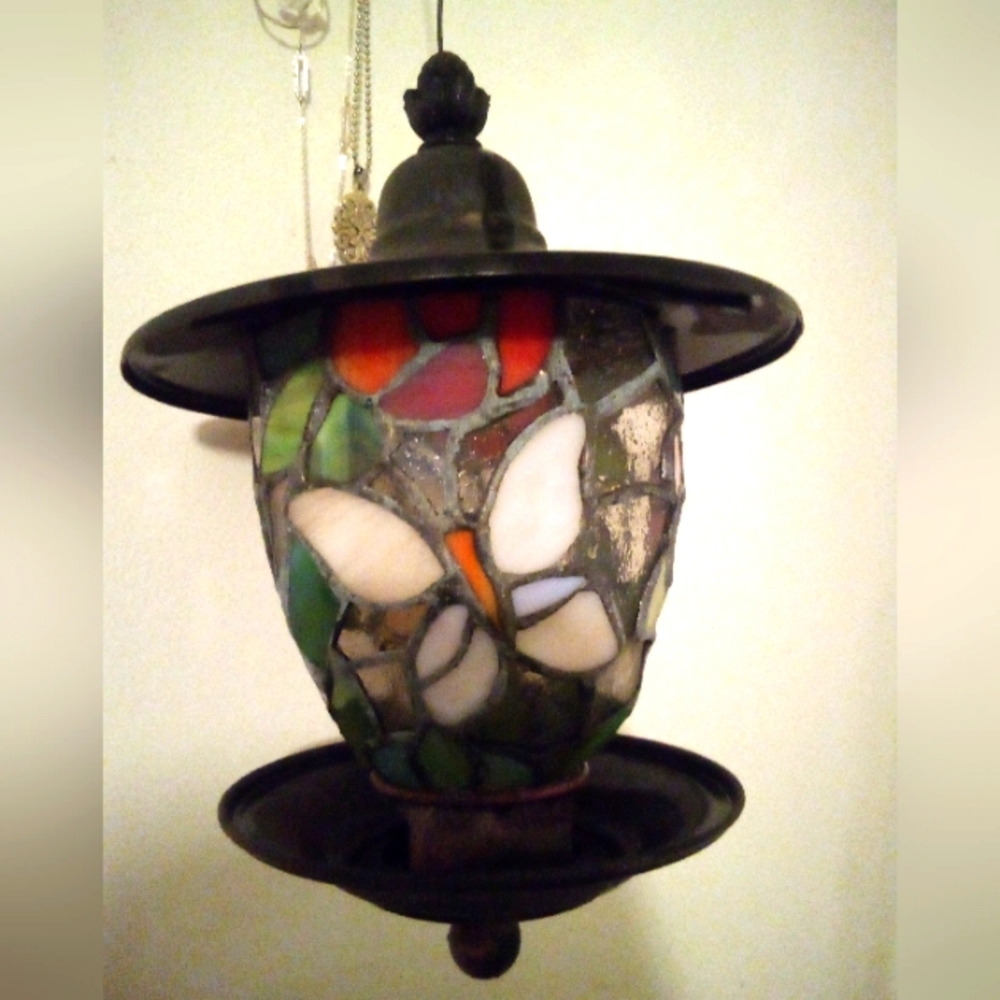 Stained Glass Antique Bird feeder